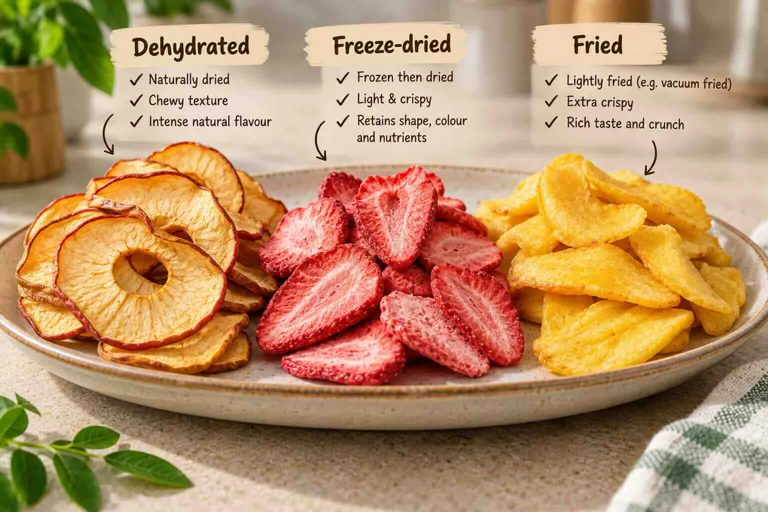 Three kind of snacks