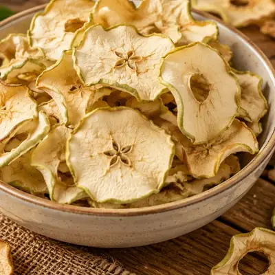 Dried apple in a bowl