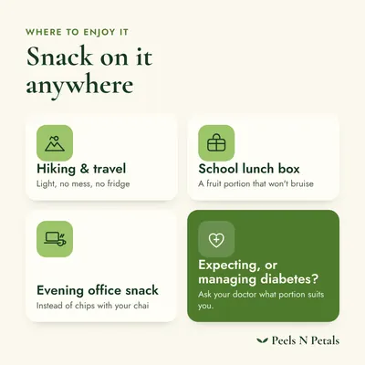 Where to enjoy it: hiking and travel, school lunch boxes, evening office snacks
