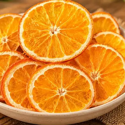 Dried orange in a bowl